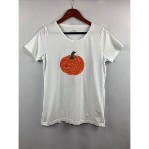 J.Crew Collector Tee With Sequined Pumpkin Print